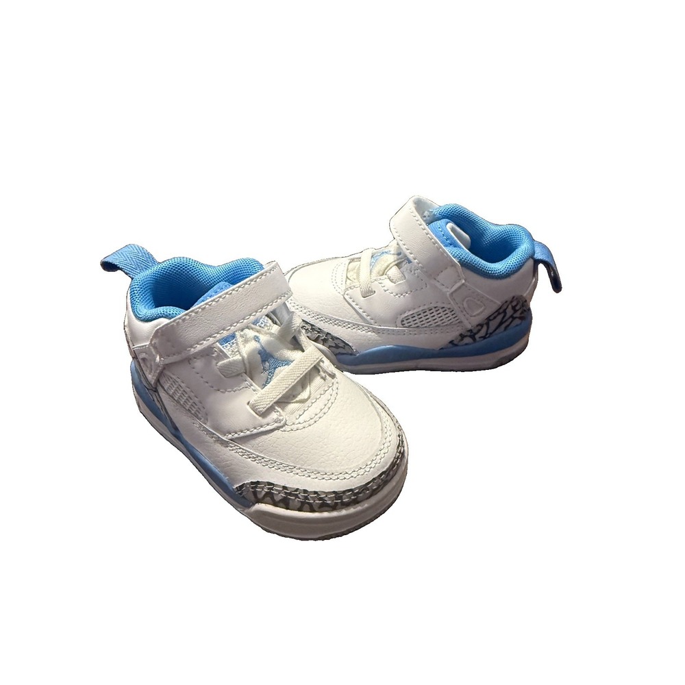 Nike Air Jordan Spizike Low TD UNC White University Blue Toddler 4C FQ3952-141